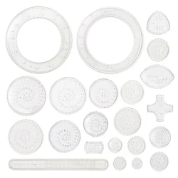 Spirograph Design Arts Craft Kit - Rainbow Magic Scratch-Off Paper Set (22pcs rulers)
