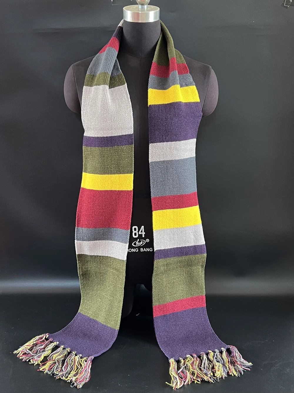 79" Multi Colored Striped Scarf Halloween Gift Holiday Scarves 200 CM * 16