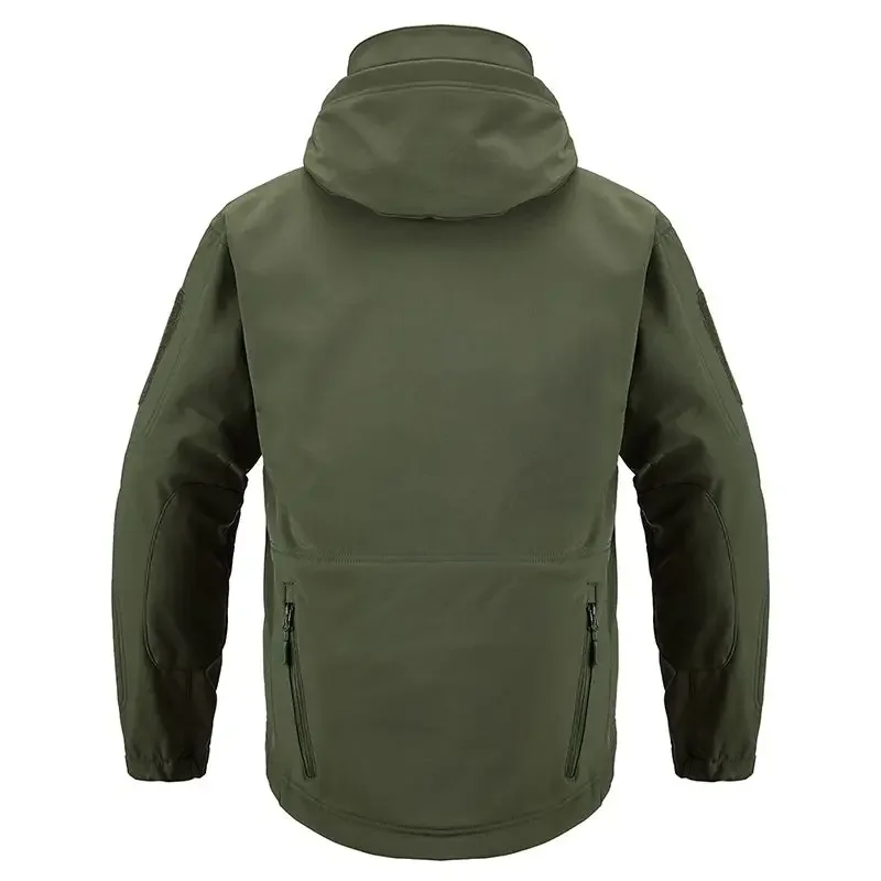 Shark Soft Shell Tactical Jacket Men Waterproof Warm Windbreaker US Clothing Winter Big Size Men Camouflage Jacket 4