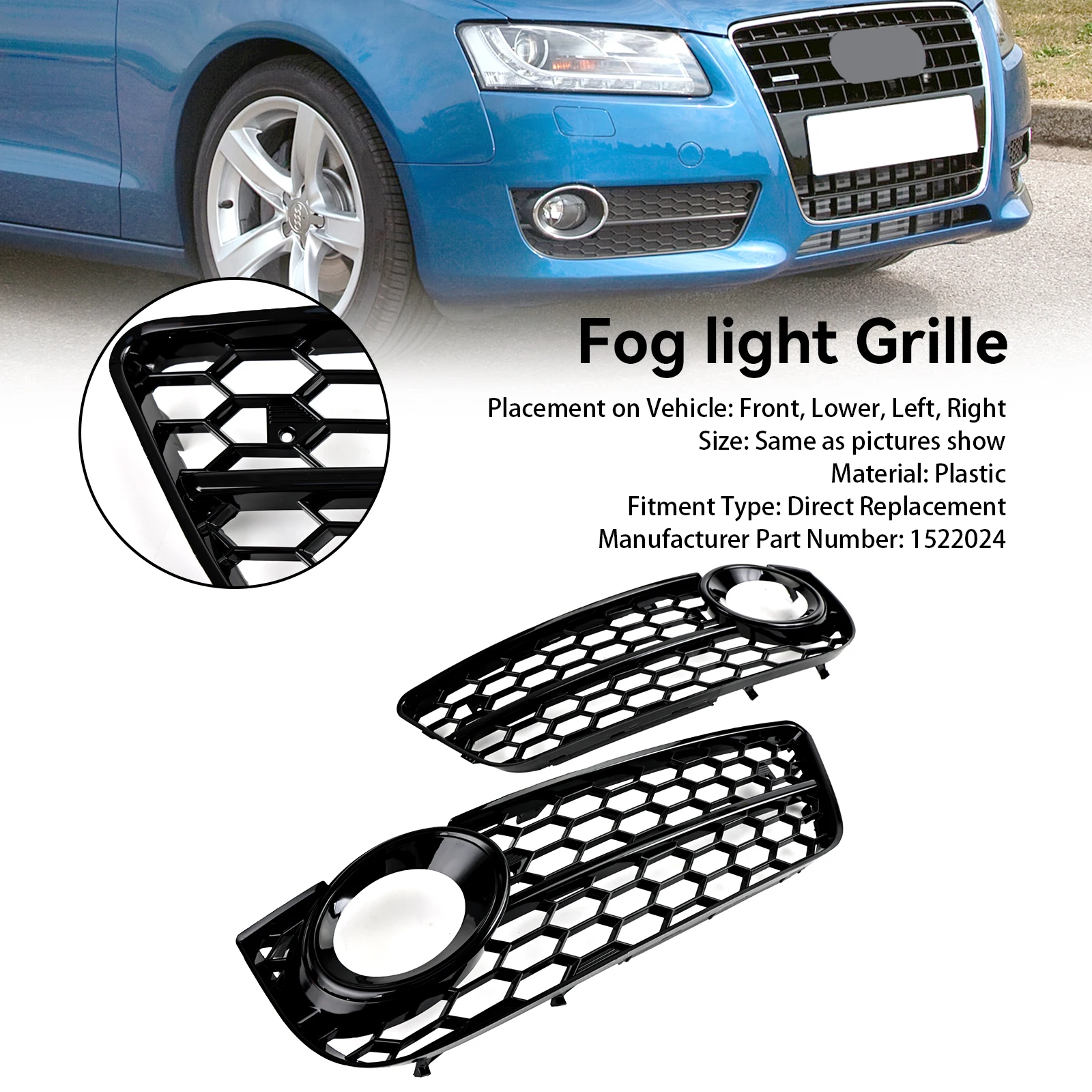 

Пара противотуманных фар Areyourshop для Audi A5 2007-2011