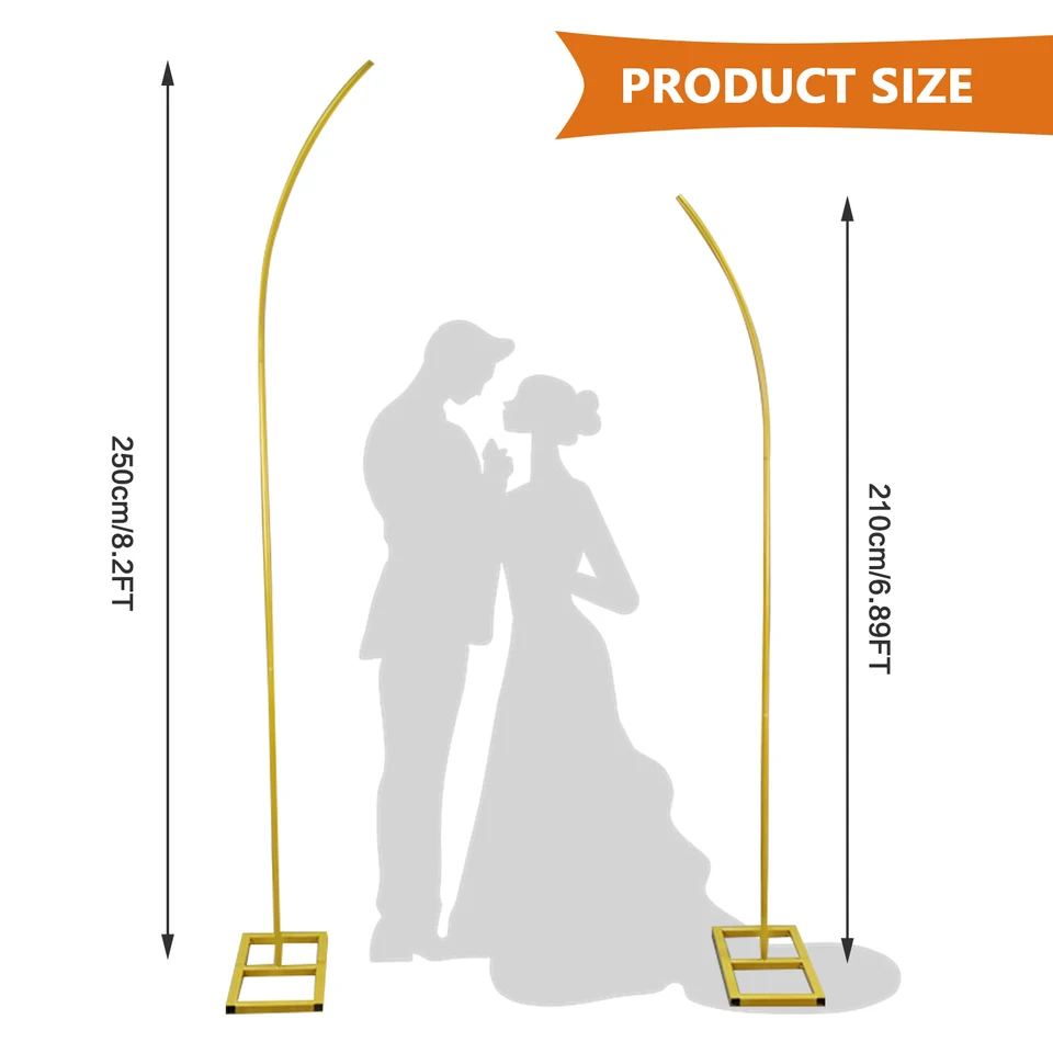 Supporto per fondale ad arco in metallo, set di 2 decorazioni per matrimoni Supporto per arco per palloncini, Archi per matrimoni per cerimonia Compleanno Baby Shower  15