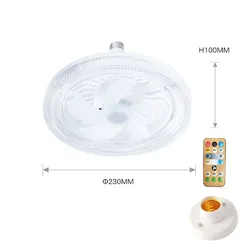 Sleek LED Ceiling Fan with Remote Control & Silent 4 - Speed Operation (30cm)