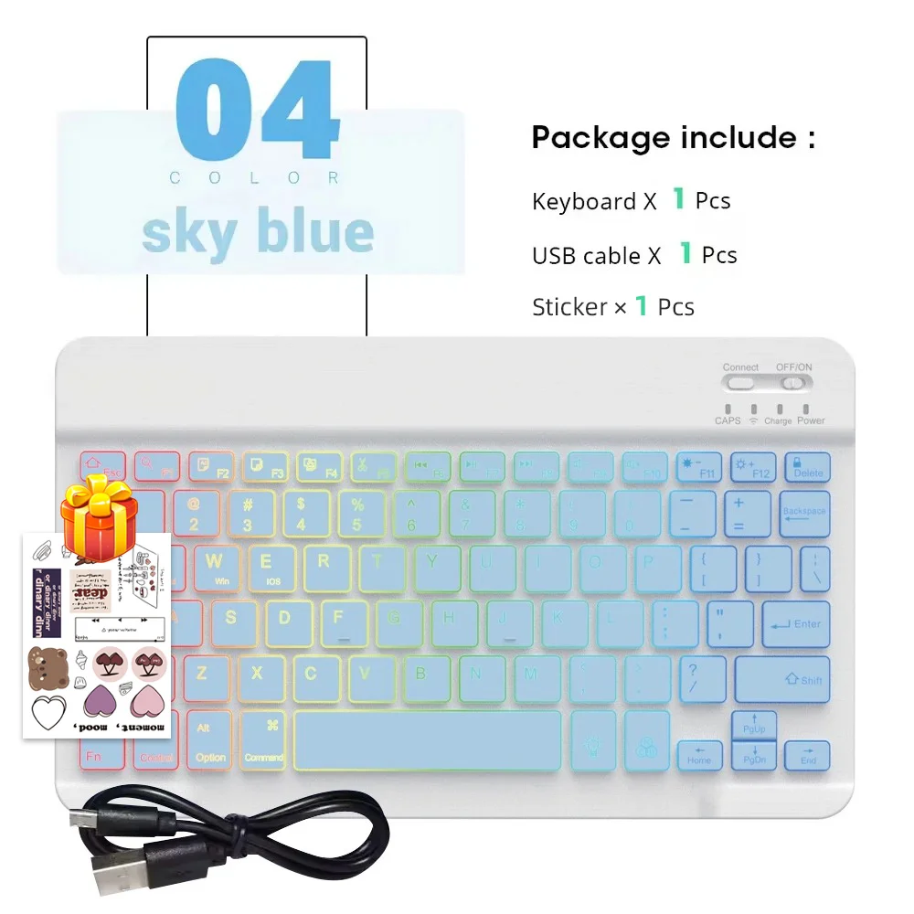 Enhanced Wireless Bluetooth Keyboard and Mouse for Tablets and Phones - Multi-Language Support