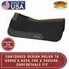 Western Wool Felt Horse Saddle Pad with Distressed Wear Leather for Horses USA-made Brown Breathable Durable