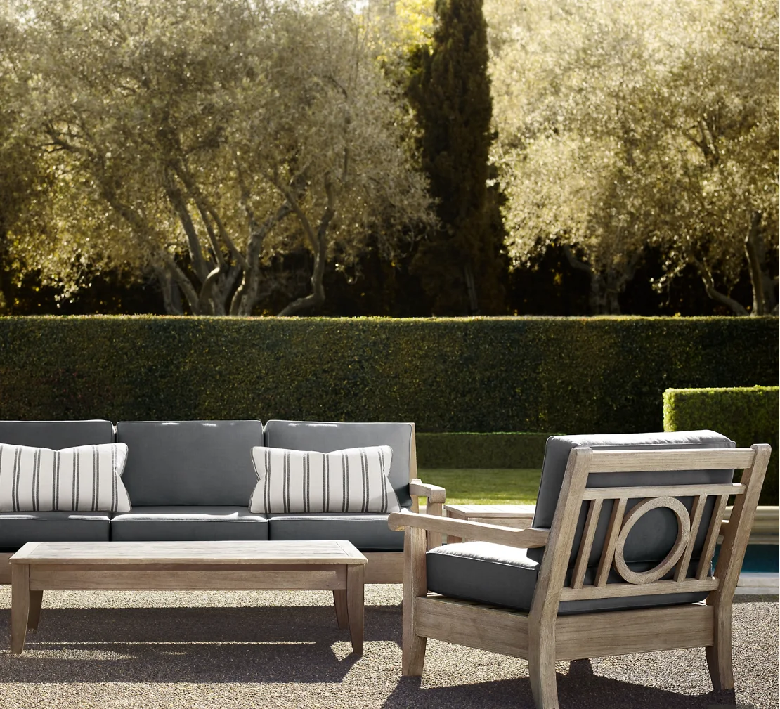 Set di Divani Lounge in Teak Massello di Lusso, Nuovo Design Premium, per Esterni, Patio, Giardino e Residenze Private - immagine 6
