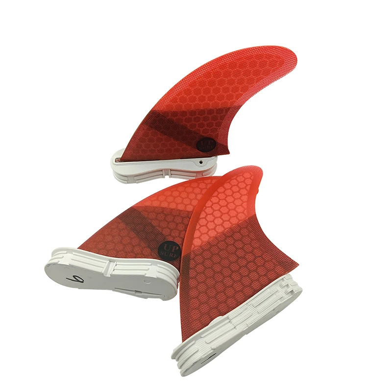 

Surfboard UPSURF FCS 2 Size L Honeycomb Fiberglass Surf Fins Tri-fin Set Double Tabs 2 Fins Good Quality Paddle Board