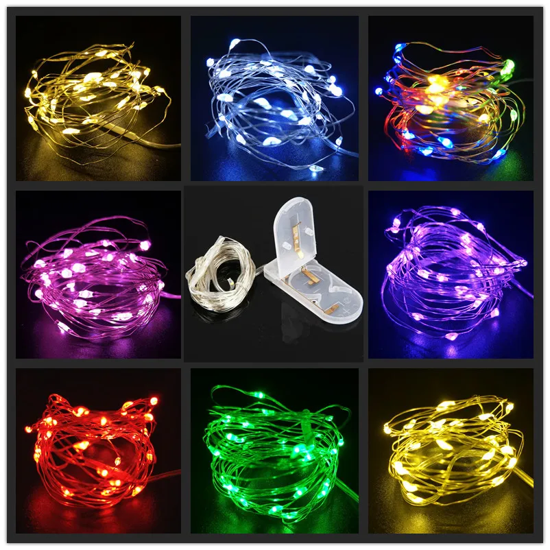 LED String Lights Led Fairy Lights Button Battery Operated Garland Light for Outdoor Wedding Party Decoration Christmas Lights