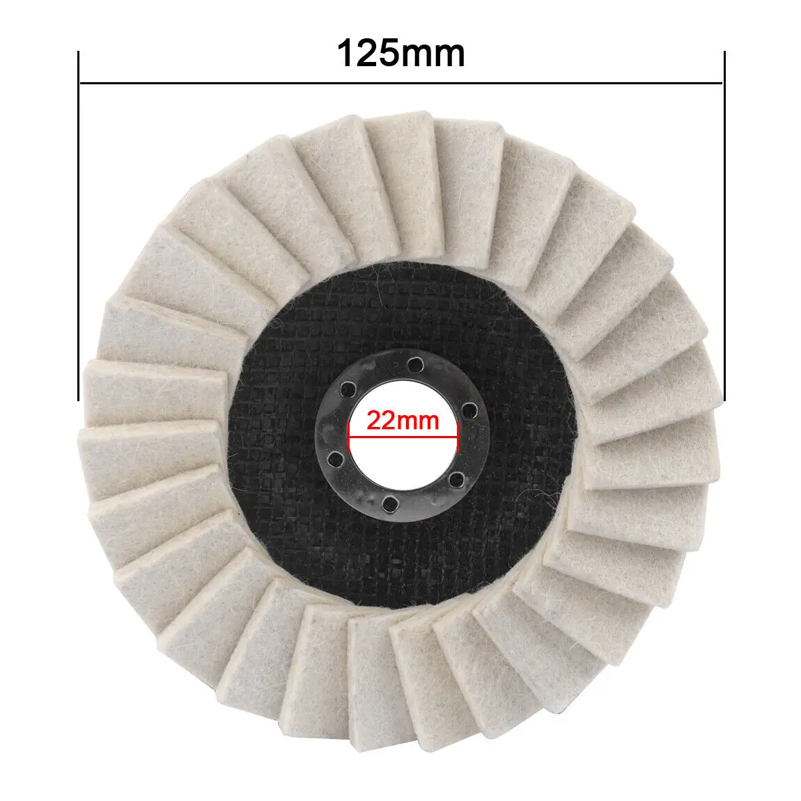 4x felt polishing flap disc Polishing disc Angle grinder flap 125 mm