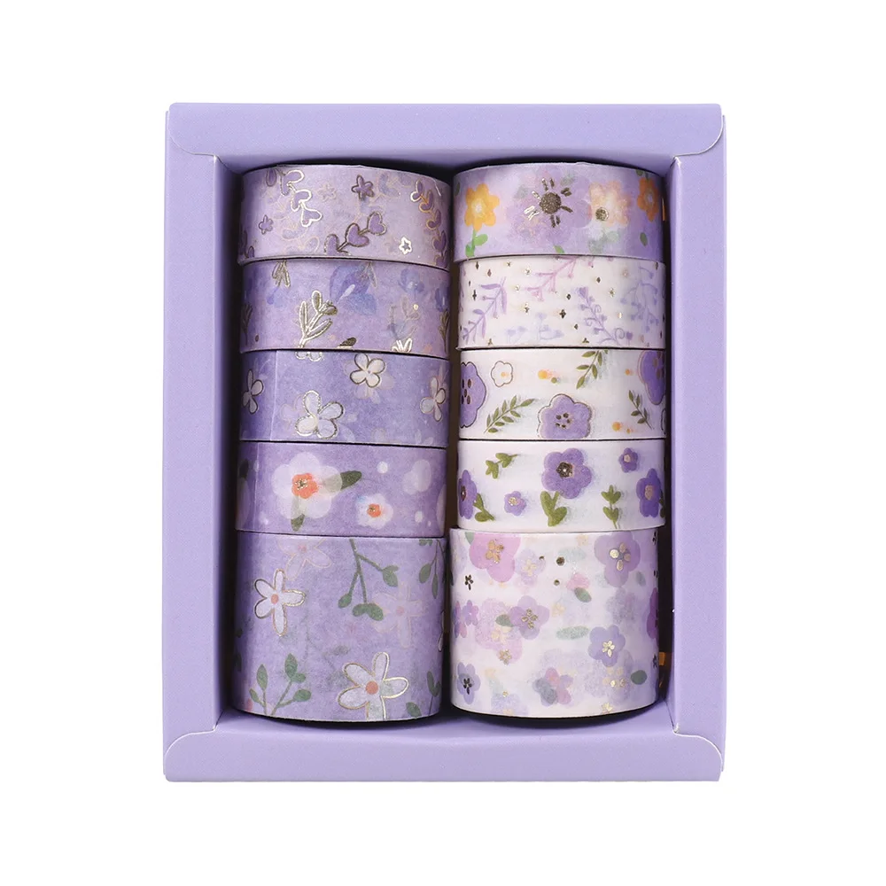 Japanese Style Washi Tape Set - 12pcs Decorative Adhesive for Scrapbooking and Crafts
