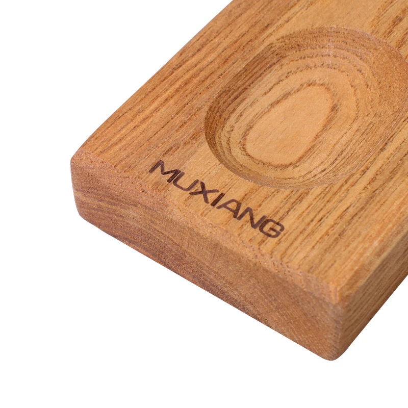 MUXIANG Tea Tree Pipe Holder Solid Wood Vertical Type Holder Long Handle Reading Pipe Display 1 Position Smoking Fittings