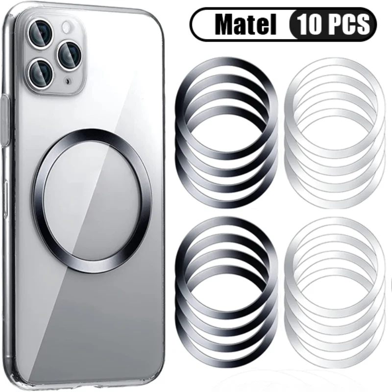 10PCS Magnetischer Metallring Drahtloses Eisenblech Für IPhone 14