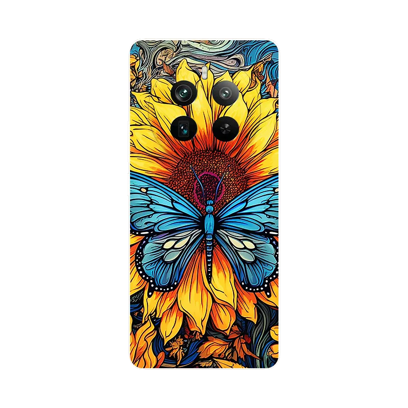 Elegant Black Butterfly Silicone Bumper Protective Phone Case