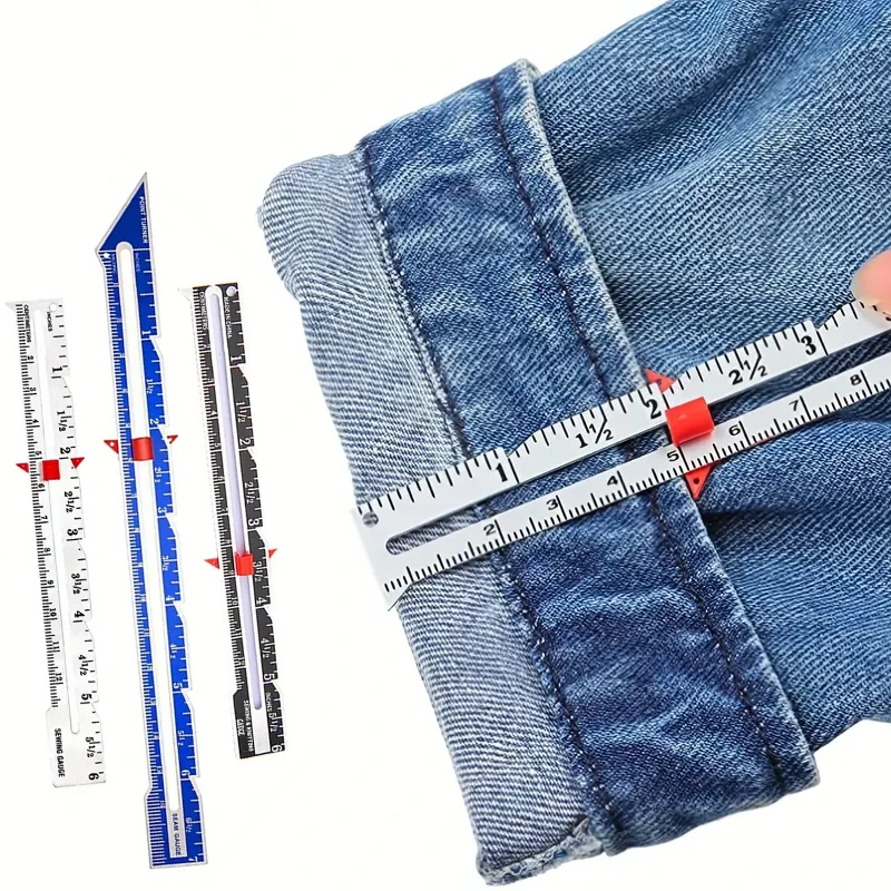 솔기 여유 가장자리 설정 눈금자 수동 DIY 패치워크 단추 거리 평행선 슬라이딩 게이지, 바느질 측정 도구 퀼팅
