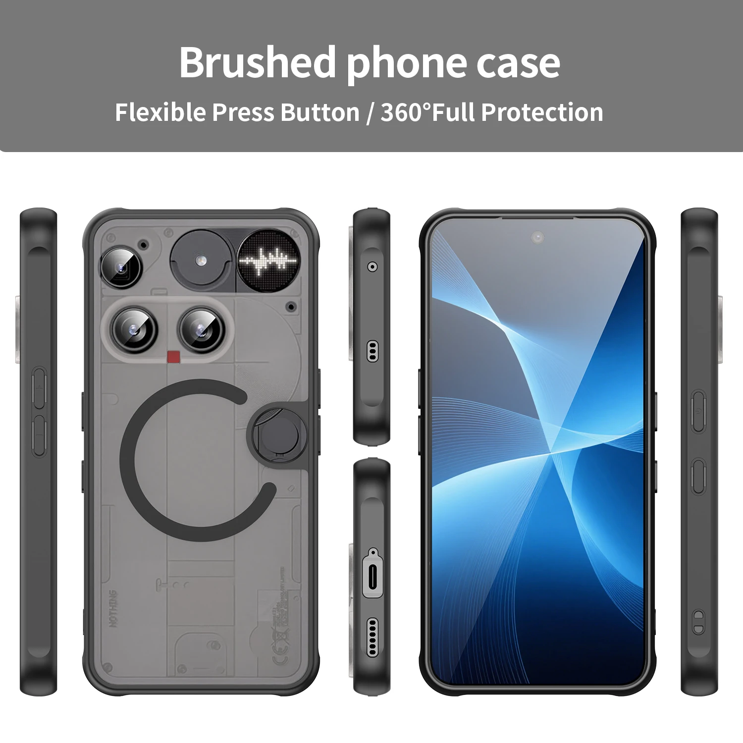 Premium Magnetic Wireless Charging Protective Transparent Case