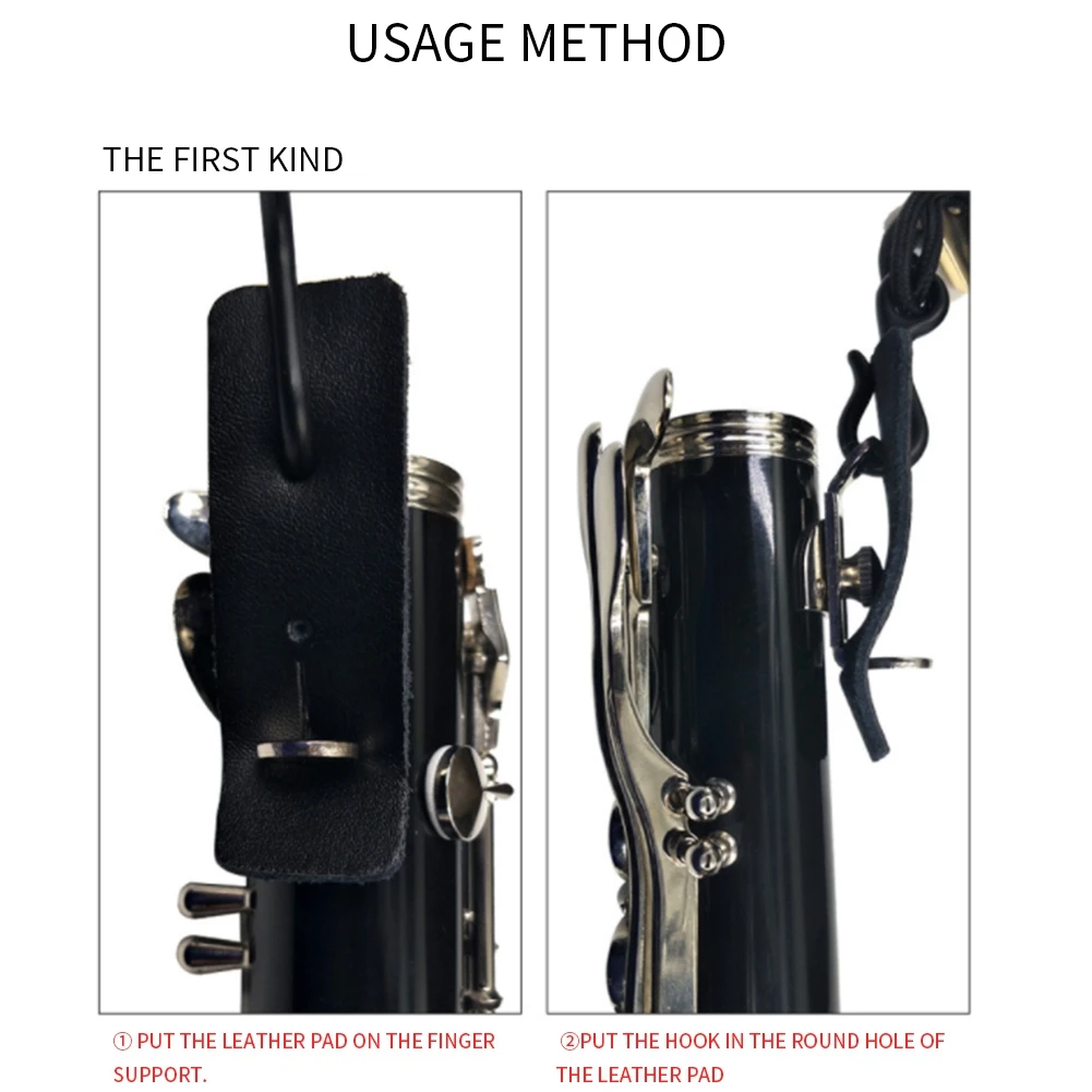 A51Q-Saxophone Neck Strap Soft Padded Shoulder Strap for Alto Tenor Soprano Saxophone Oboe Clarinet Adjustable Length 43-58cm
