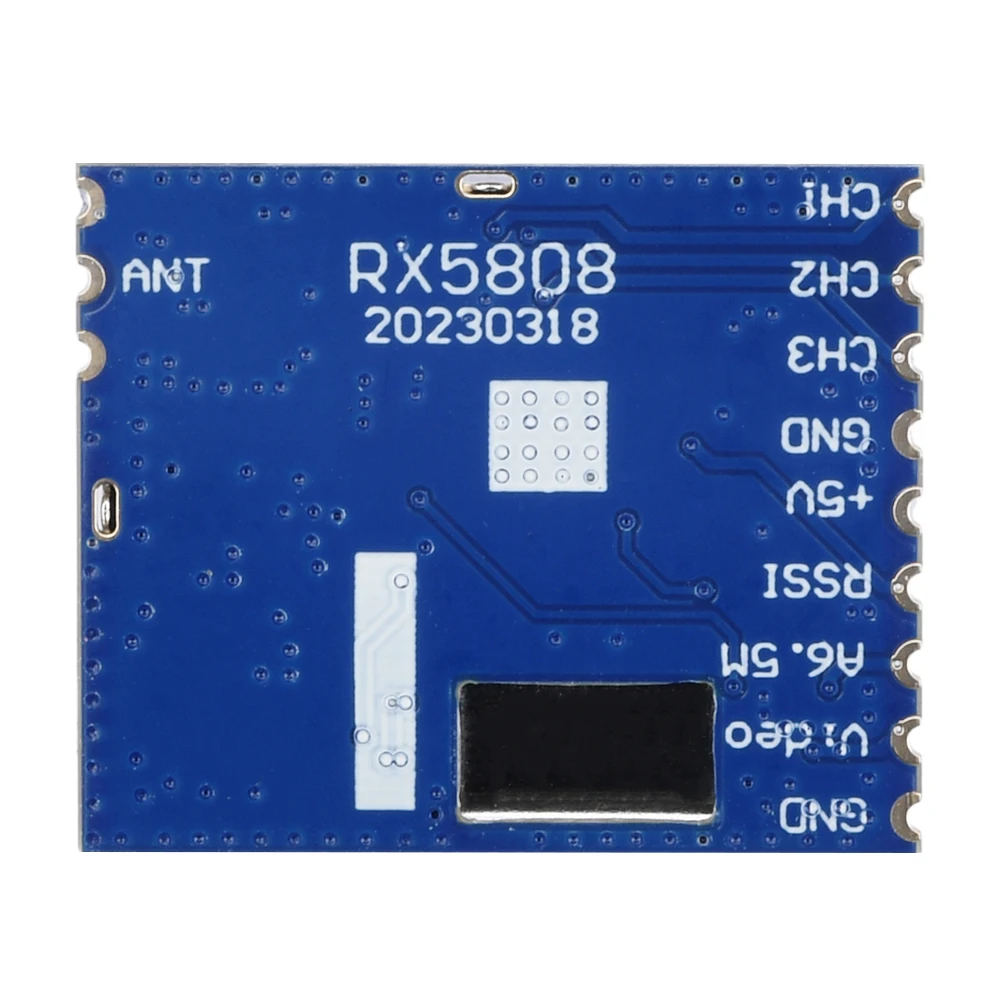 Détail des canaux et de la connectique du récepteur Boscam jas5808