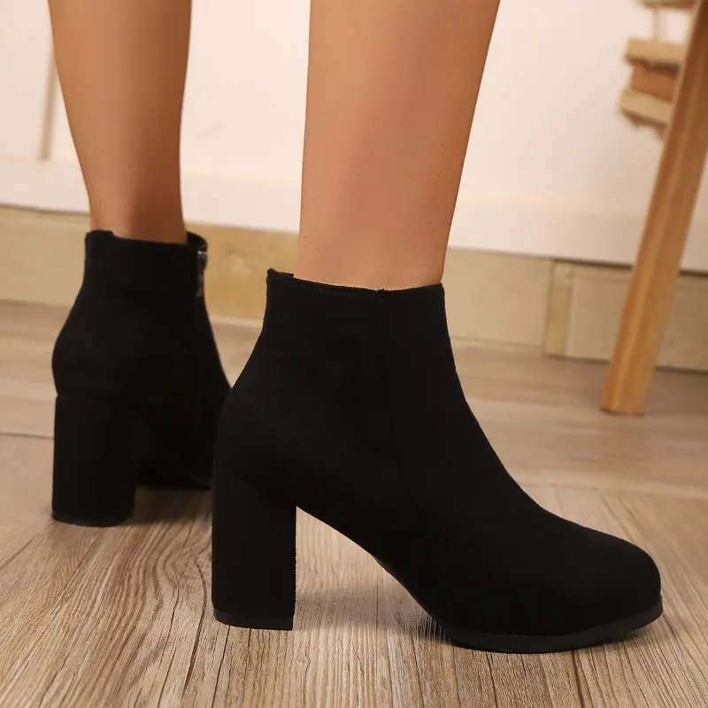Fashionable and Elegant Ankle Boots Women Autumn 2025 Short Boot Solid Size Zipper Female Shoes Casual Hot Selling Boot