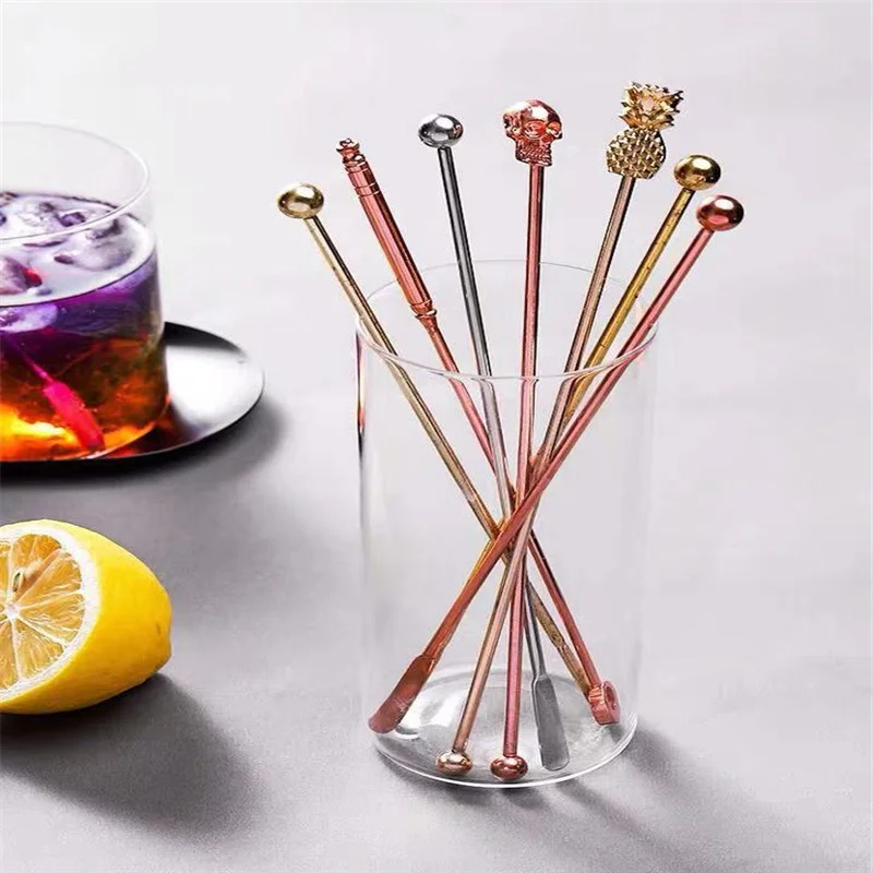 Stainless Steel Cocktail Drink Mixer Bar Stirring Mixing Sticks Puddler Muddler Ladle Stirrer Swizzle Sticks  Bar Accessories images - 6