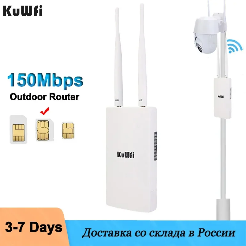 KuWFi Outdoor 4G Wifi Router 300Mbps Wi fi Router with Sim Card All ...