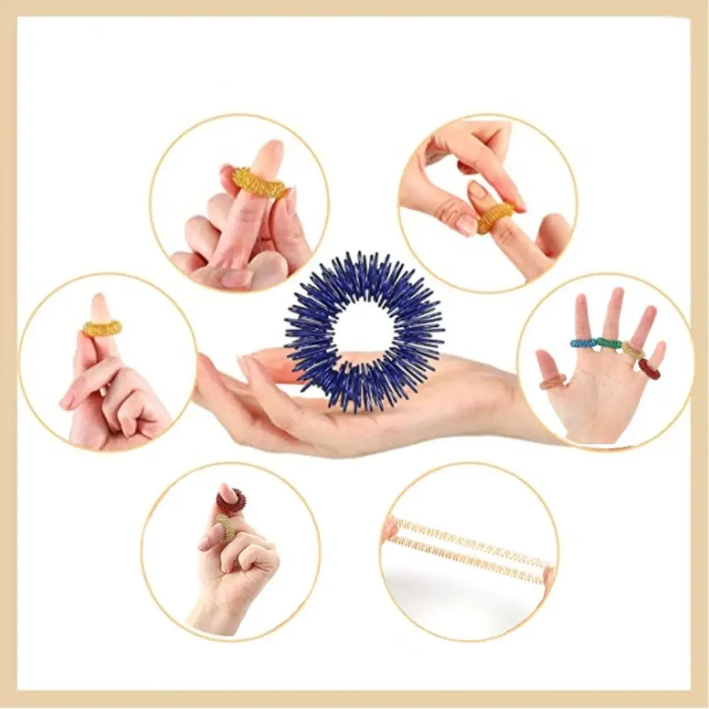 Description Acupressure Finger Massage Rings - The Acupressure rings are  made of little triangular shaped points th… | Acupressure massage,  Acupressure, Reflexology