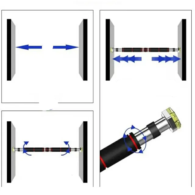 BARRA Dominadas para Puerta Ejercicio en Casa Flexiones Abdominales Fitness  Hasta 100 Kg de peso Acero Inoxidable Empuñaduras de Goma Alta Calidad  Facil Instalacion - AliExpress