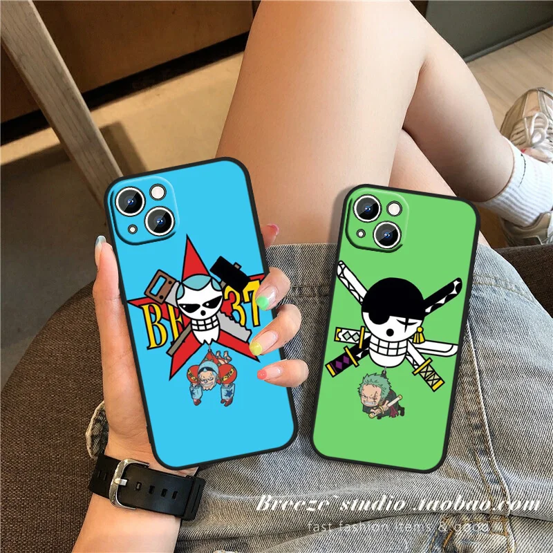 Anime Ones Pieces Logo Phone Case For Apple iPhone 11 12 13 14 Max Mini 5 6 7 8 S SE X XR XS Pro Plus Black Cover Funda