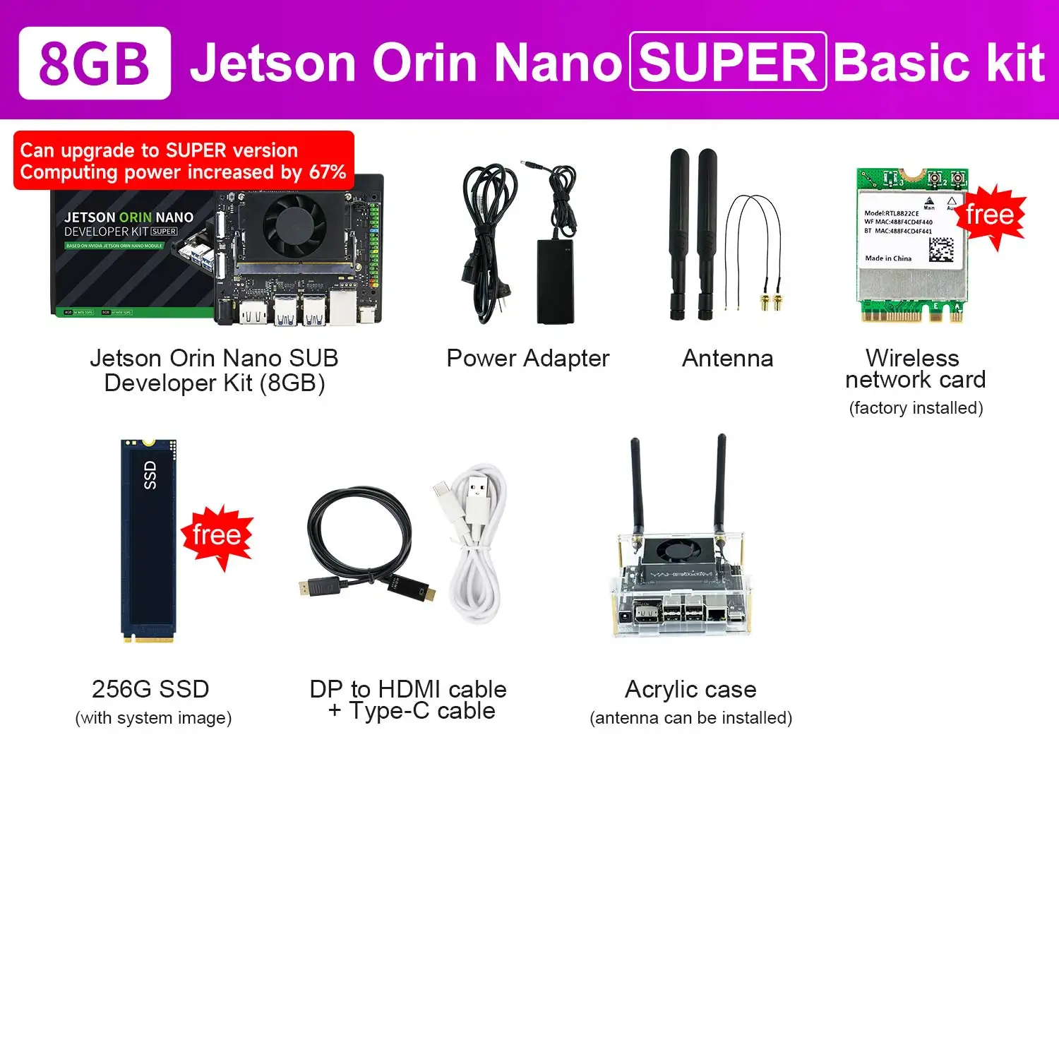 Jetson Orin NANO SUPER 開発者キット、公式コアモジュール