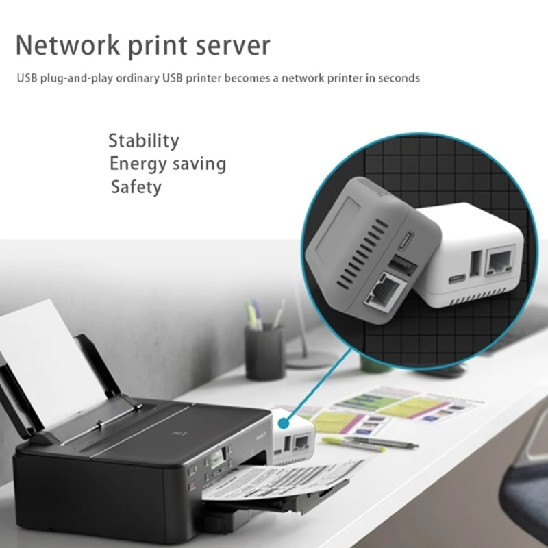 NP330 Mini Server di stampa connessione cavo USB 2.0 facile stampa Dropshipping  7