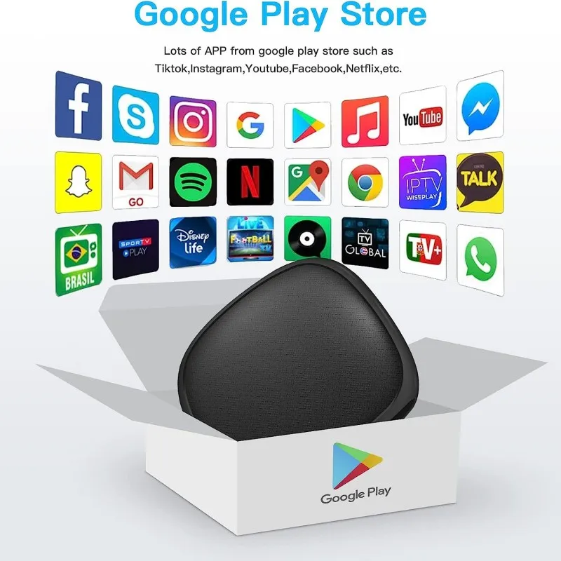 

Wireless CarPlay Adapter with Netflix &YouTube Android Auto Wireless Adapter AI Box USB Dongle for Factory Wired CarPlay Cars