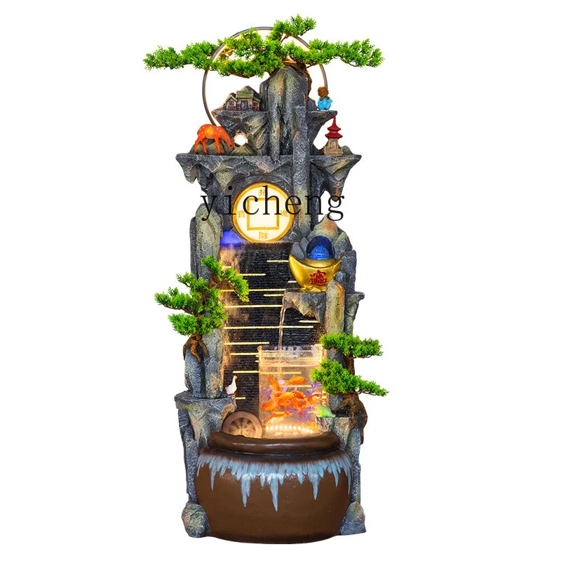 

Yy Water Fountain Decoration Circulating Water Fish Tank Lucky Indoor Hallway Decorations
