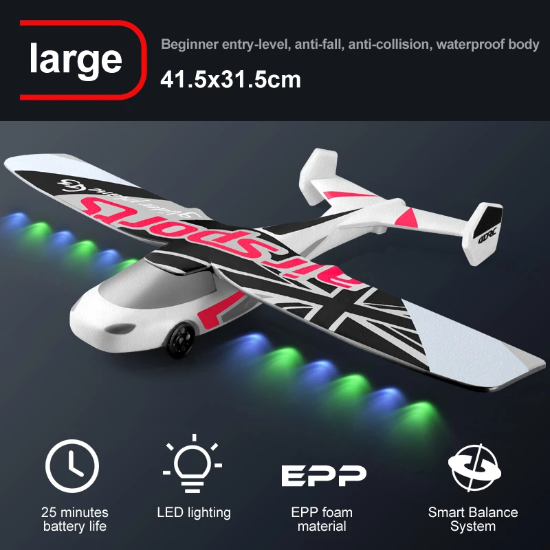 Large Rc Aircraft 2.4G Radio Control Glider RC Foam Aircraft Anti Fall Resistance Model Aircraft Boys Toys For Children