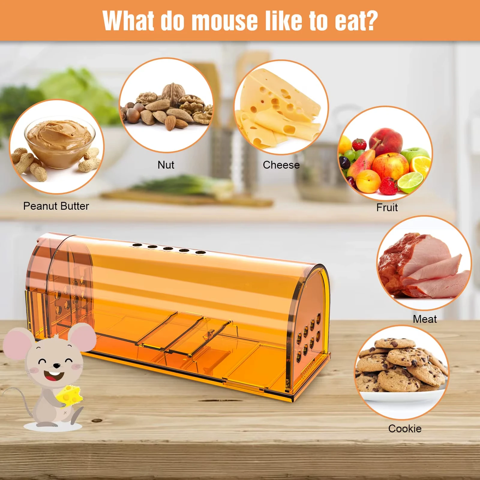 Reusable Mice Rodent Catcher Rat Trap No Kill Animal Pet Control Cage Humane Mouse Trap Catch and Release for Indoor/Outdoor