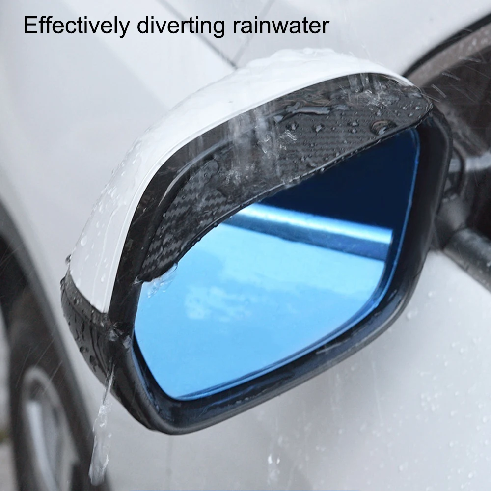 2er-Set Auto-Rückspiegel-Regenschutz aus Carbonfaser – Regenabweiser für Rückspiegel – Detail 6