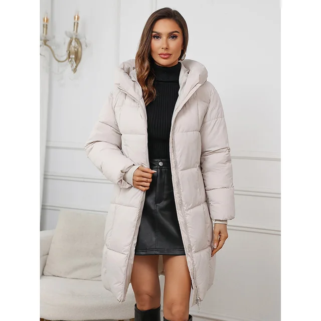 Women Long Coat 2024 New Autumn Winter Parkas Female Thick Down Cotton Coat Femme Casual Short Warm Thick Outerwear Ladies Top 4