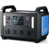 TB1200 Portable Power Station, 1152Wh LiFePO4 Solar Generator, 3*1200W(Peak 2400W)AC outlets, fully recharged in 2 hrs, Backup 1
