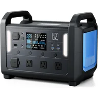 TB1200 Portable Power Station, 1152Wh LiFePO4 Solar Generator, 3*1200W(Peak 2400W)AC outlets, fully recharged in 2 hrs, Backup 1