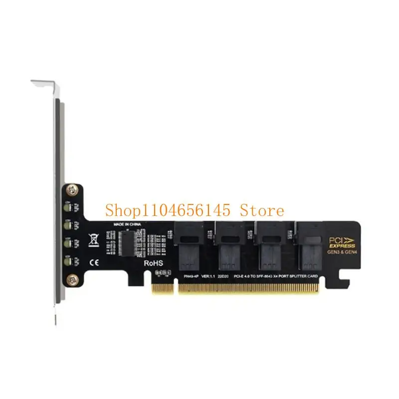 확장을 위한 652F PCIE4.0 쪼개지는 카드 안정 Sff-8643 Sff-8639 Pcie X16에 Sff-8643