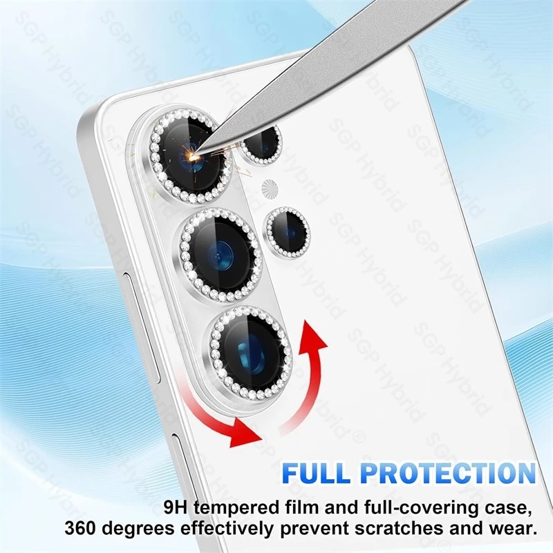 Luxury Diamond Metal Ring Camera Protector Case