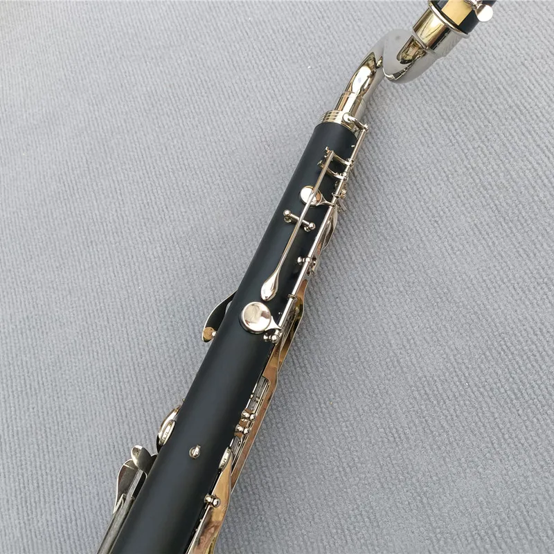 Bass Clarinet Bb Clarinet Drop B Tuning Black Tube Silvering Keys Musical Instrument