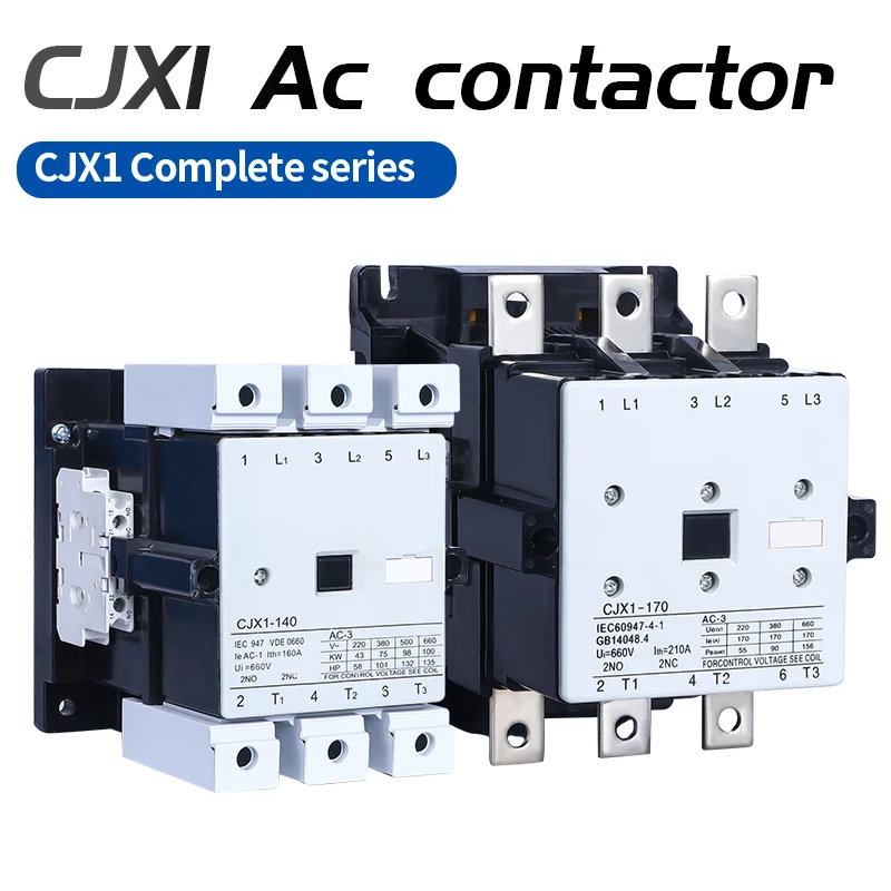 Контактор переменного тока CJX1-12/22 22/22 16 45 63 75-380 A, трехфазный катушечный, напряжение 24-в 2NO 2NC