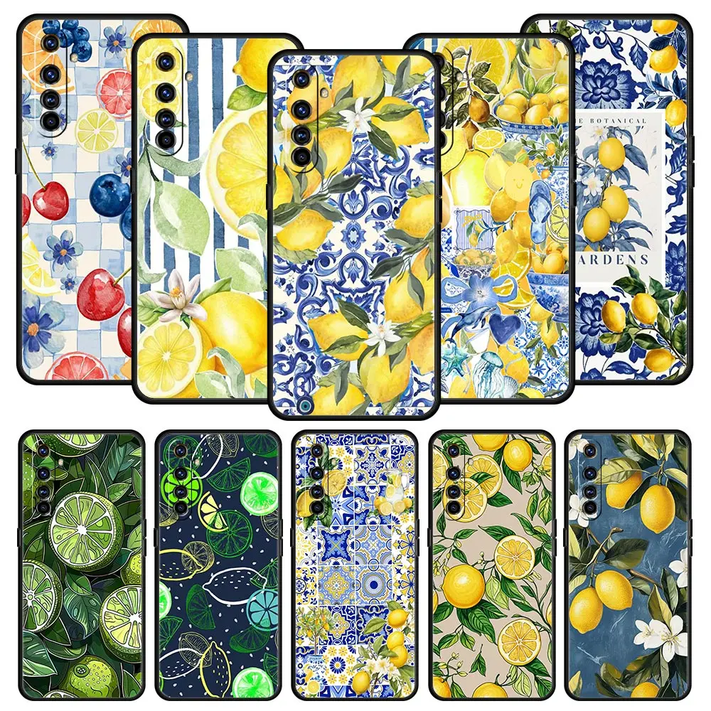 Vibrant Summer Fruits Lemon Print Phone Case Cover