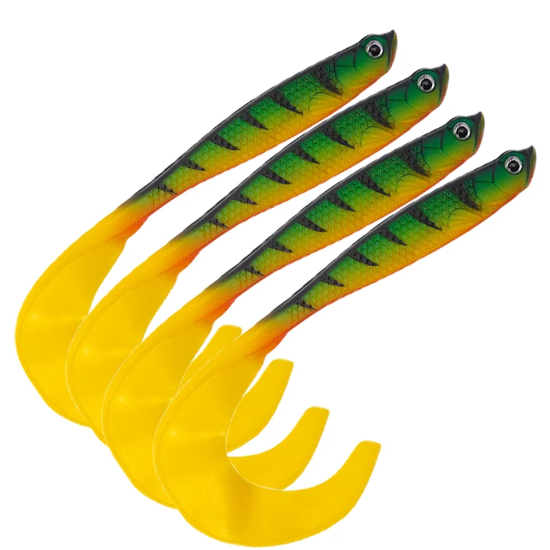 

4 шт., силиконовые приманки Topline Tackle 125 мм