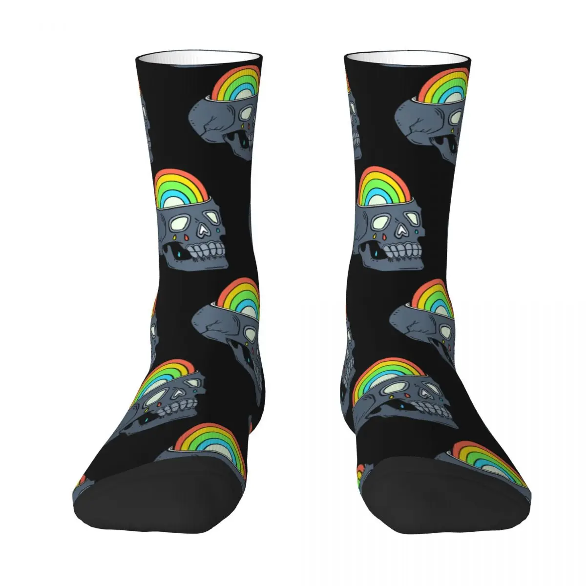 Skeletom, Rainbow Adult Socks skeletom, rainbow Unisex socks,men Socks women Socks korea harajuku style fashion woman socks kawaii embroidery dinosaur planet socks rainbow planet unicorn girl long socks