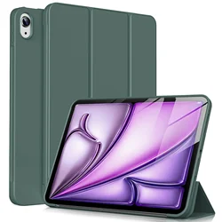 Sleek Black Green Protective Tablet Case with Stand & Auto Wake/Sleep Function for iPad Air 11 2026 M4 (Green)
