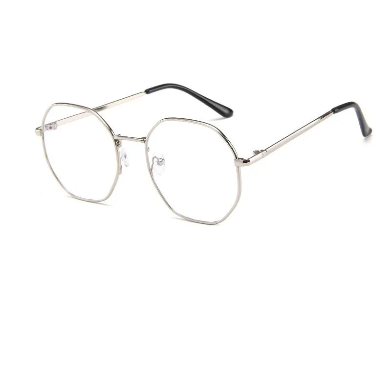 Metal Plain Glasses New Fashion Anti Blue Light Polygon Irregular with No Diopters | Аксессуары для одежды
