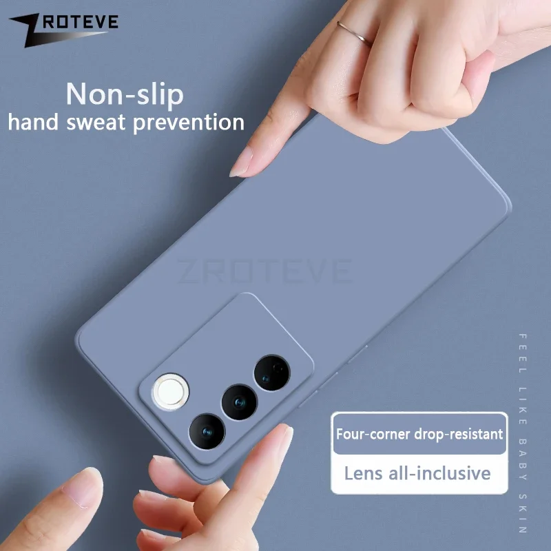 Per VivoV27 Case Zroteve Cover morbida in silicone liquido setoso per VIVO V27 V27E V29 Pro VivoV27E VivoV29 Custodie per telefoni - immagine 6