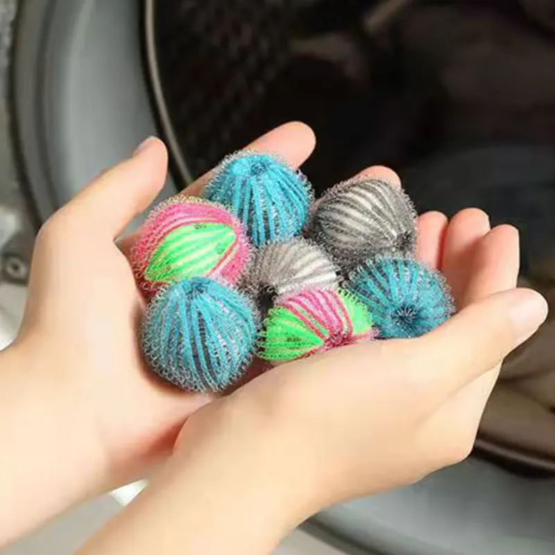 12 Pcs Reusable Laundry Balls – Nylon Washing Machine Balls That Remove Pet Hair & Lint, Prevent Tangling