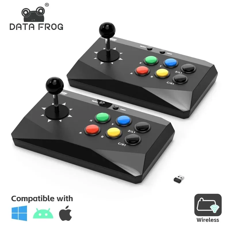 Data Frog Arcade Fighter Stick Per Windows Ios Android Tv Box Street Fighter Arcade Joystick Support M8 Retro Game Stick