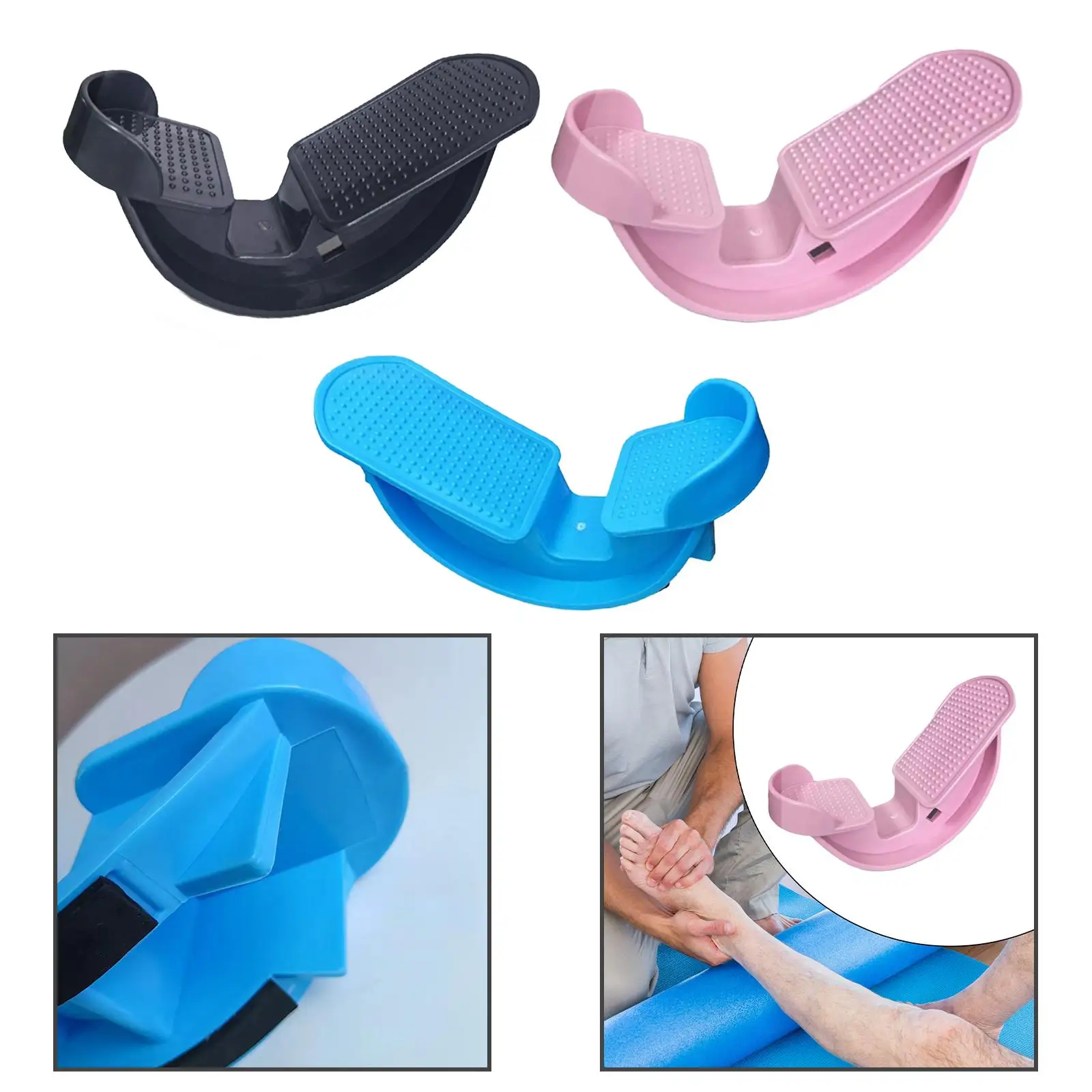 Foot Rocking Ankle Calf Elastic Leg Muscle Non Slip Massage Fitness Pedal Stretcher Plantar Yoga Supplies for Gym Home Office calf stretching board foot stretching aid