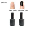 8 ml Base coat No Wipe Top coat Matte Top coat 2 pieces per set UV nail gel polish 1